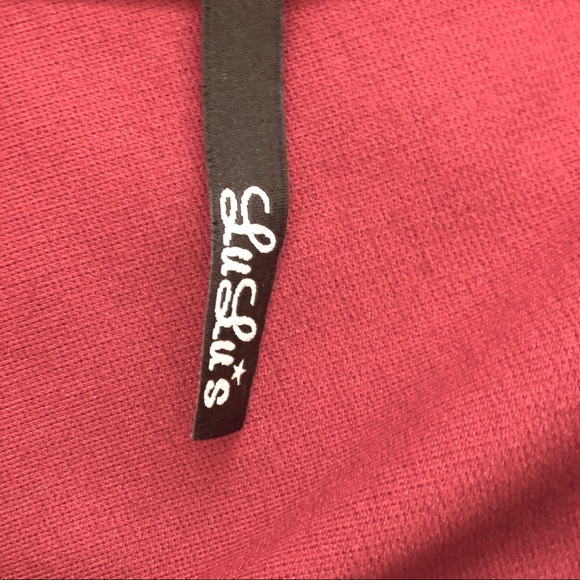 Lulu's Form Fitting Bodycon Burgundy Midi Dress - Picture 3 of 6